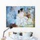 Oil Painting Pair of Girl Ballerinas Wall Decal