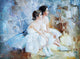 Oil Painting Pair of Girl Ballerinas Wall Decal