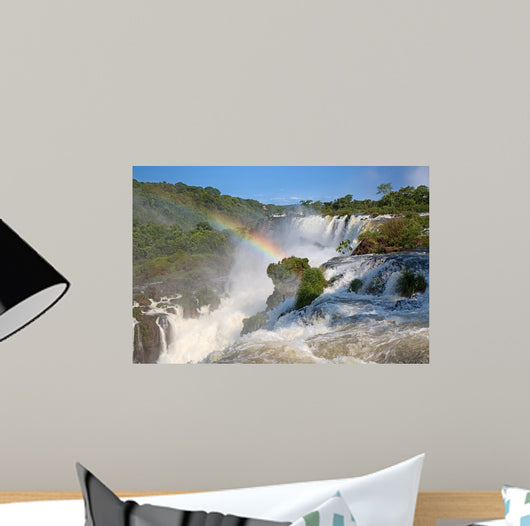 Rainbow over Iguazu Waterfall Wall Decal