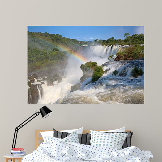 Rainbow over Iguazu Waterfall Wall Decal