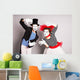 Waist-up Portrait Funny Mime Wall Decal