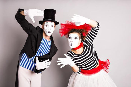 Waist-up Portrait Funny Mime Wall Decal