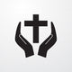 Christian Cross with Hand Wall Decal