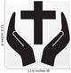 Christian Cross with Hand Wall Decal