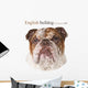 Polygonal English Bulldog Wall Decal