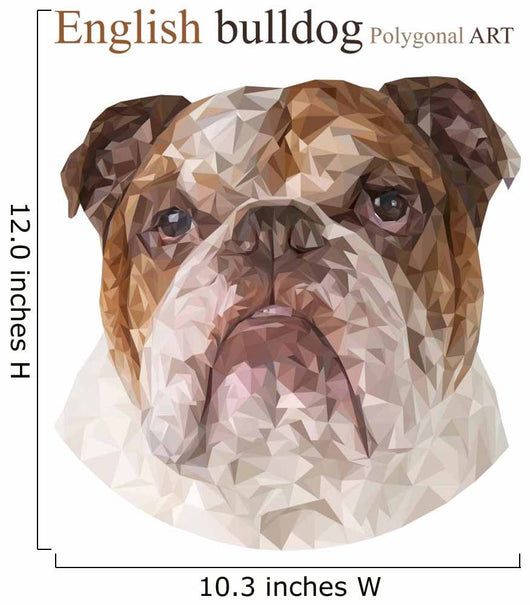 Polygonal English Bulldog Wall Decal