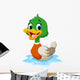 Cartoon Duck Swimming Wall Decal