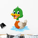 Cartoon Duck Swimming Wall Decal