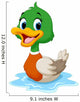 Cartoon Duck Swimming Wall Decal