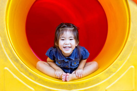 Asian Girl Play Color Wall Decal
