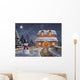 Christmas Landscape Night Original Wall Decal