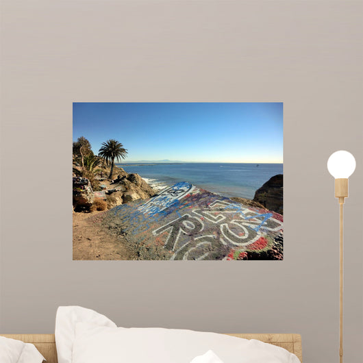 Concrete Slab with Graffiti Wall Decal
