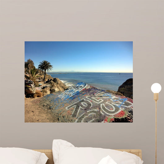 Concrete Slab with Graffiti Wall Decal