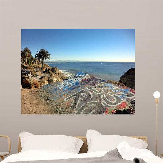 Concrete Slab with Graffiti Wall Decal