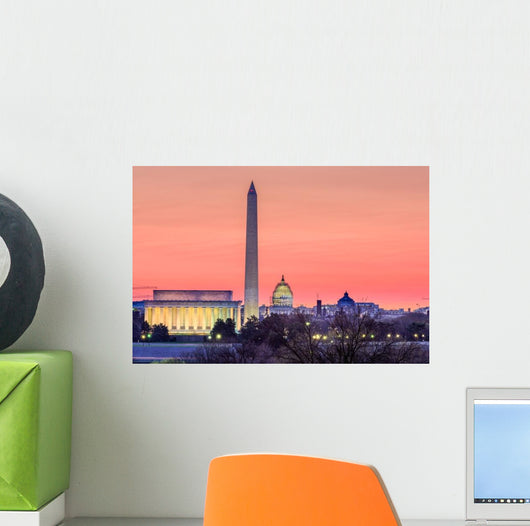 Washington DC Twilight Skyline Wall Decal