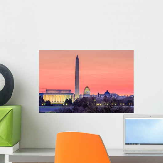 Washington DC Twilight Skyline Wall Decal