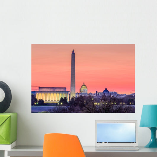 Washington DC Twilight Skyline Wall Decal
