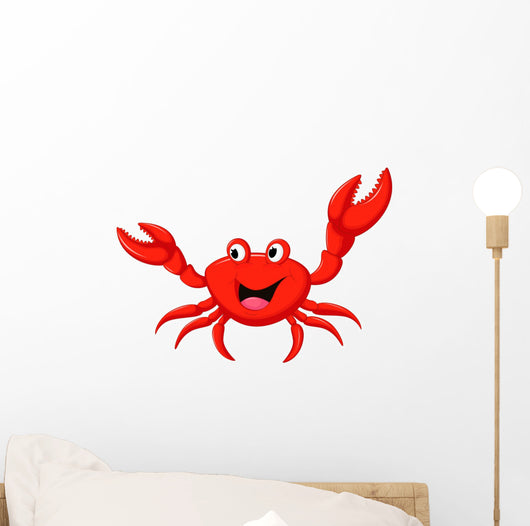Funny Cartoon Crab Wall Decal