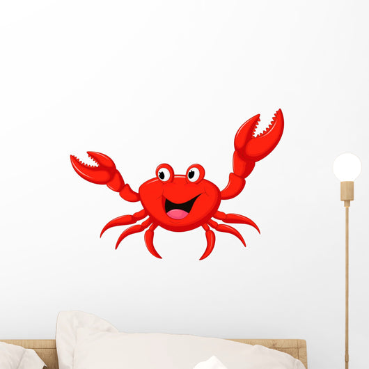 Funny Cartoon Crab Wall Decal