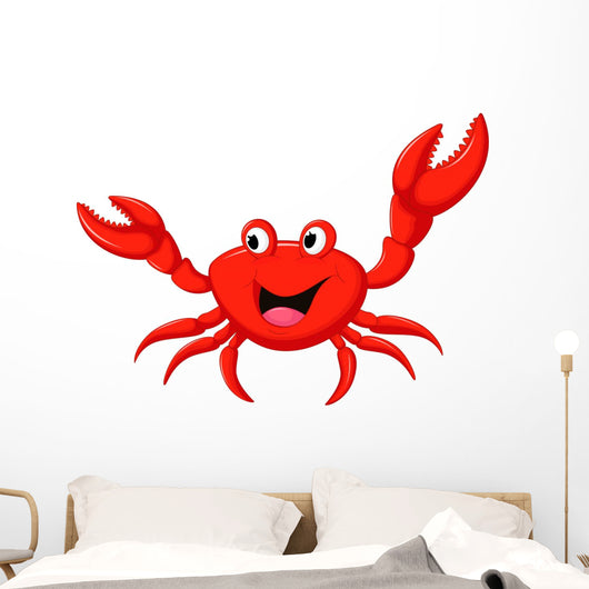 Funny Cartoon Crab Wall Decal