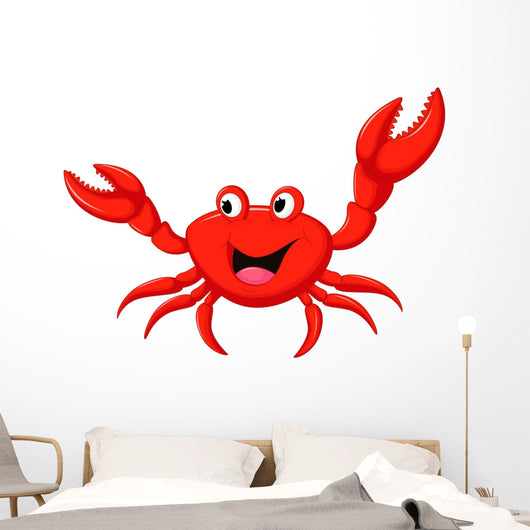 Funny Cartoon Crab Wall Decal