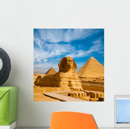 Full Sphinx Profile Pyramids Wall Decal