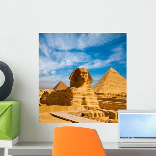 Full Sphinx Profile Pyramids Wall Decal