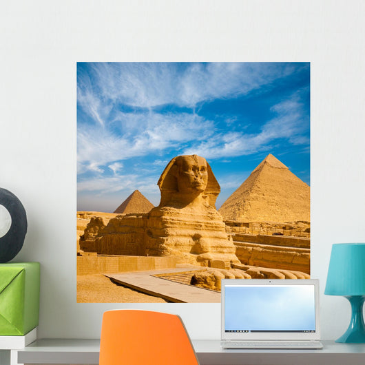 Full Sphinx Profile Pyramids Wall Decal