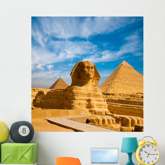 Full Sphinx Profile Pyramids Wall Decal