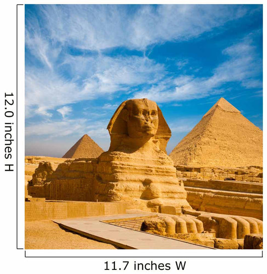 Full Sphinx Profile Pyramids Wall Decal