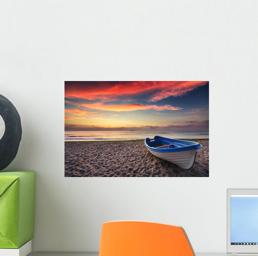 Boat and Sunrise Wall Decal
