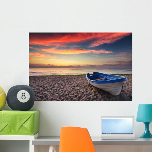 Boat and Sunrise Wall Decal