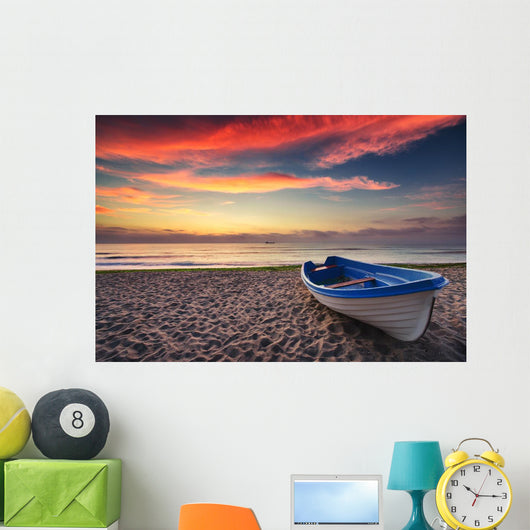 Boat and Sunrise Wall Decal