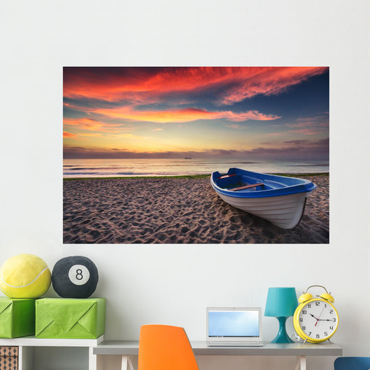 Boat and Sunrise Wall Decal