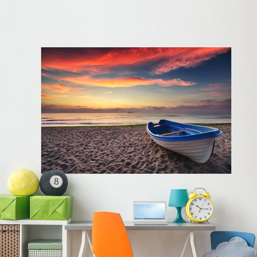 Boat and Sunrise Wall Decal