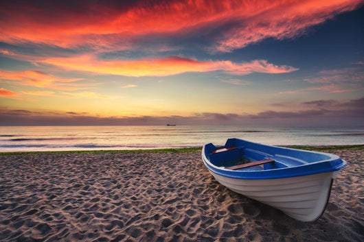 Boat and Sunrise Wall Decal