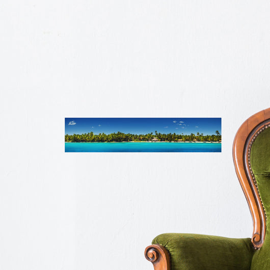 Exotic Palms Tropical Beach Wall Decal Panoramic Wall Decal