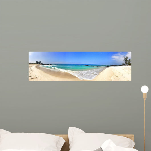 Empty Tropical Beach Panorama Wall Decal Panoramic Wall Decal