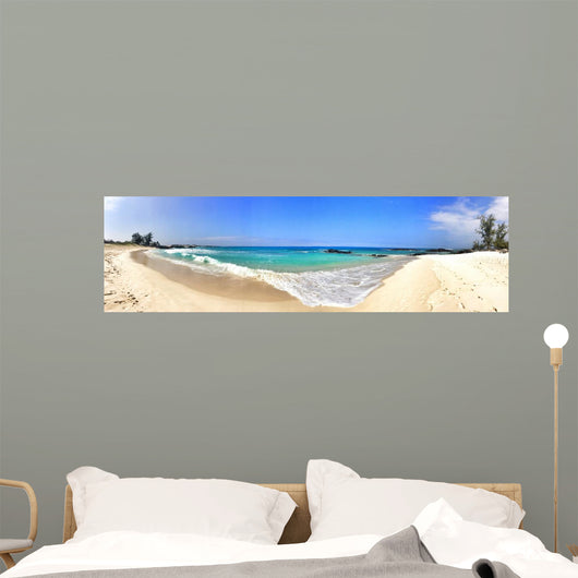 Empty Tropical Beach Panorama Wall Decal Panoramic Wall Decal