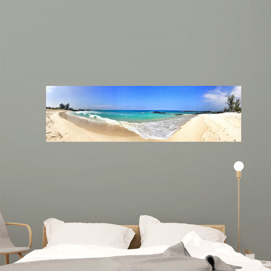 Empty Tropical Beach Panorama Wall Decal Panoramic Wall Decal