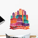 Colorful Watercolor Washington Dc Wall Decal