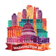 Colorful Watercolor Washington Dc Wall Decal