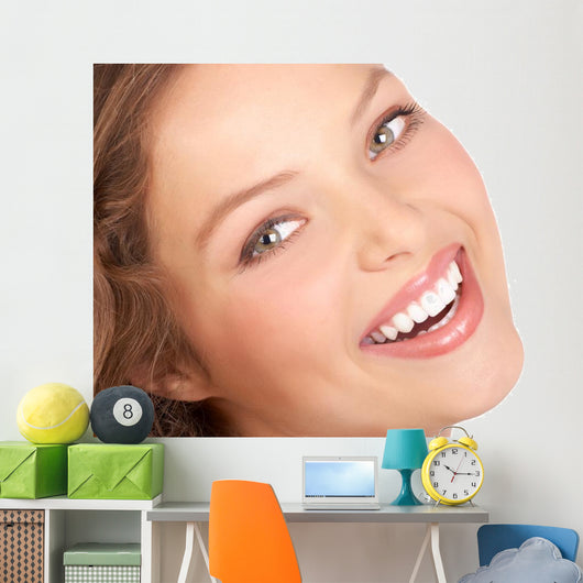 Beautiful Young Woman Smiling Wall Decal