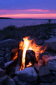 Campfire on the Lake Wall Mural