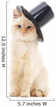 White Cat Black Hat Wall Decal