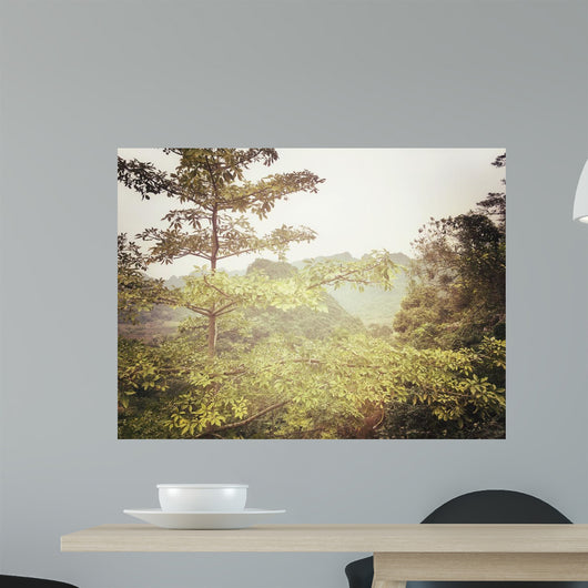 Looking through Misty Foliage Wall Decal