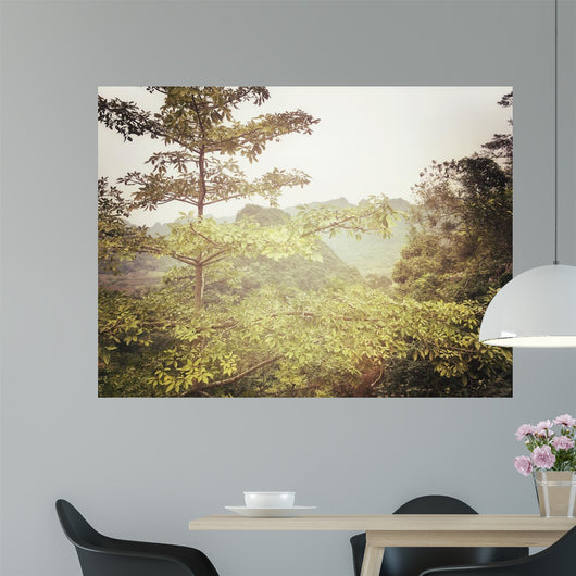 Looking through Misty Foliage Wall Decal