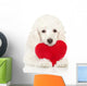 Poodle Puppy Valentine Heart Wall Decal