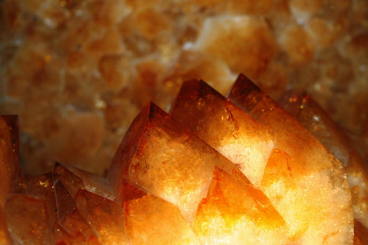 Closeup Yellow Citrine Crystals Wall Decal