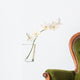 White Orchids Vase White Wall Decal